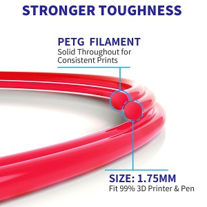 SA Filament PETG - Red (1.75MM-1KG) - Toner Corp