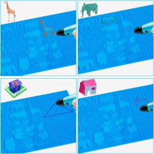 Comgrow 3D Printing Pen Silicone Mat with Pattern and Animal 3D Artist Good  Design Drawing Tool 