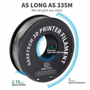 GEEETECH TPU 3D Printer Filament 1.75mm 1KG Spool Flexible Transparent /  Opaque