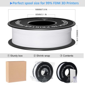 Geeetech 1.75mm HS-PLA Filament 1kg/roll White Fast Printing For FDM 3D  Printer