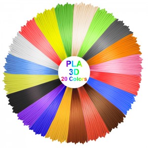 3D Pen PLA filament 3D Printer 1.75mm PLA Filament, 20 Colors, 10