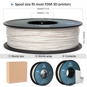 Geeetech Matte PLA Filament, 1kg 3D Printer Filament, Dimensional Accuracy  +/- 0.03 mm, Fit for Most FDM Printer, Matte Grey 