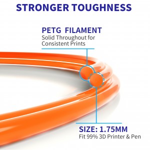 Orange PETG Filament 1.75mm