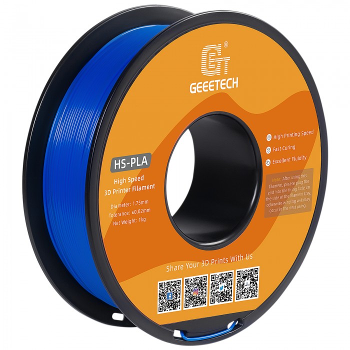 HS-PLA Filament, Blue PLA, 1.75mm 1Kg Per Roll, Can Be Used on