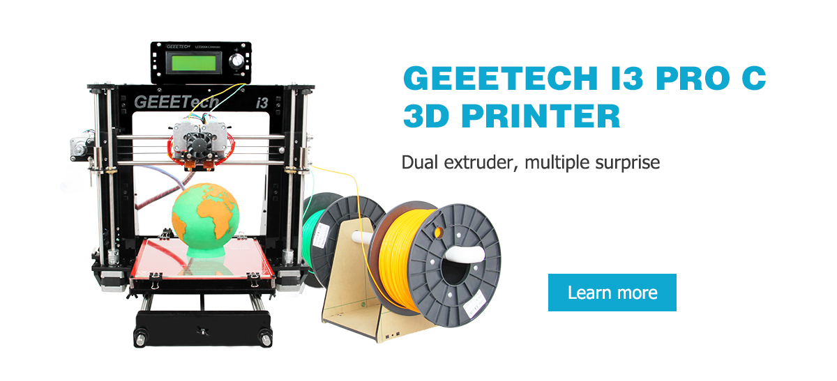 Dual Extruster Prusa I3 Conjunto rápido Kit DIY Geeetech 3D Printer 