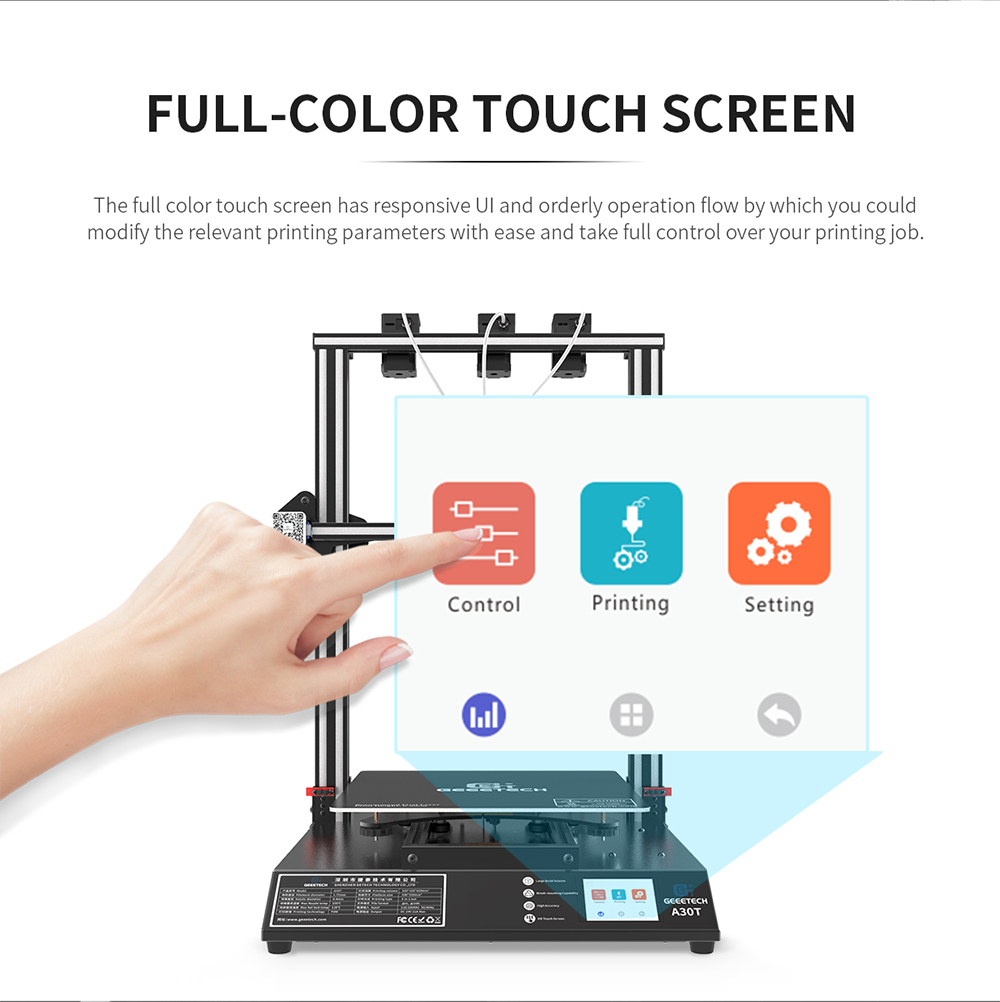 Geeetech A30T description of full-color touch screen