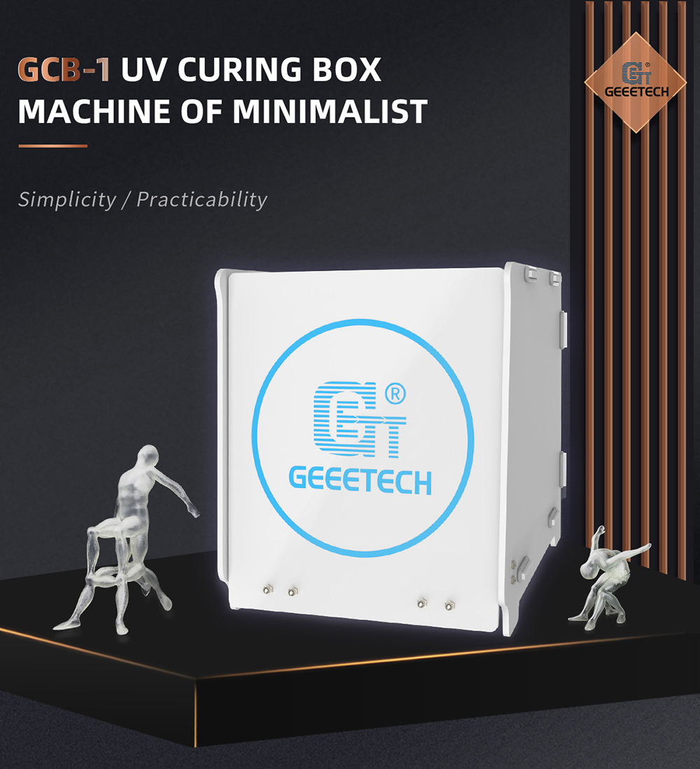 Geeetech UV Curing Light Box for LCD/DLP/SLA 3D Resin Printer Model, DIY  405nm UV Resin Curing Box with 360°Driven Turntable, Intelligent Time  Control