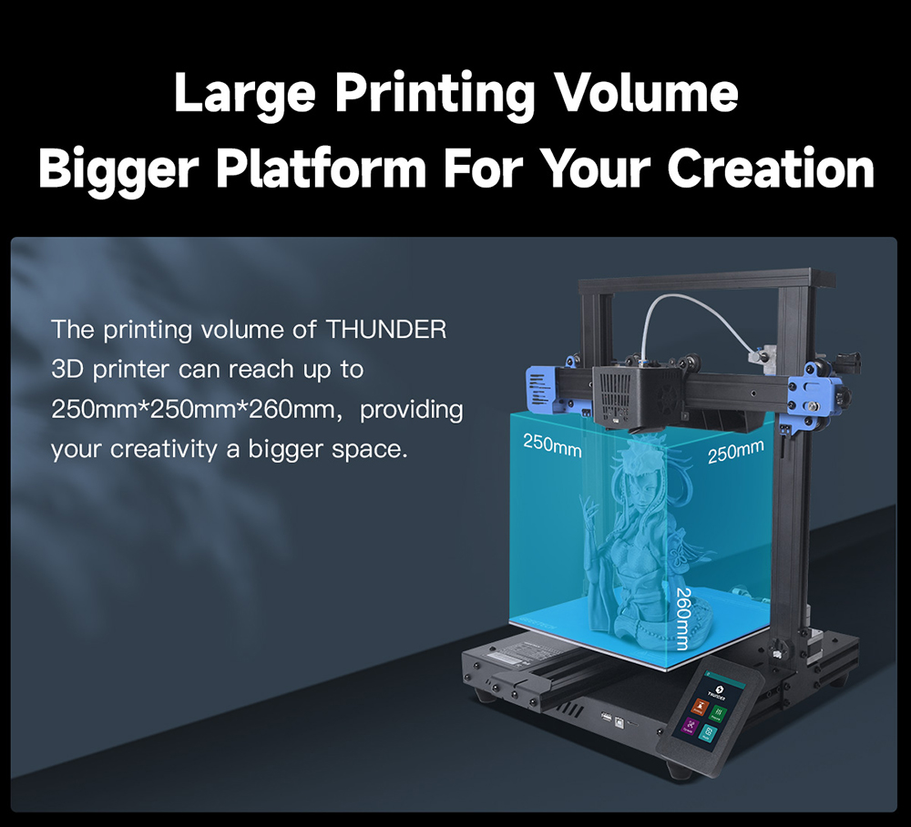 Geeetech THUNDER High Speed 3D Printer, Up to 300mm/s, X/Y Axis 